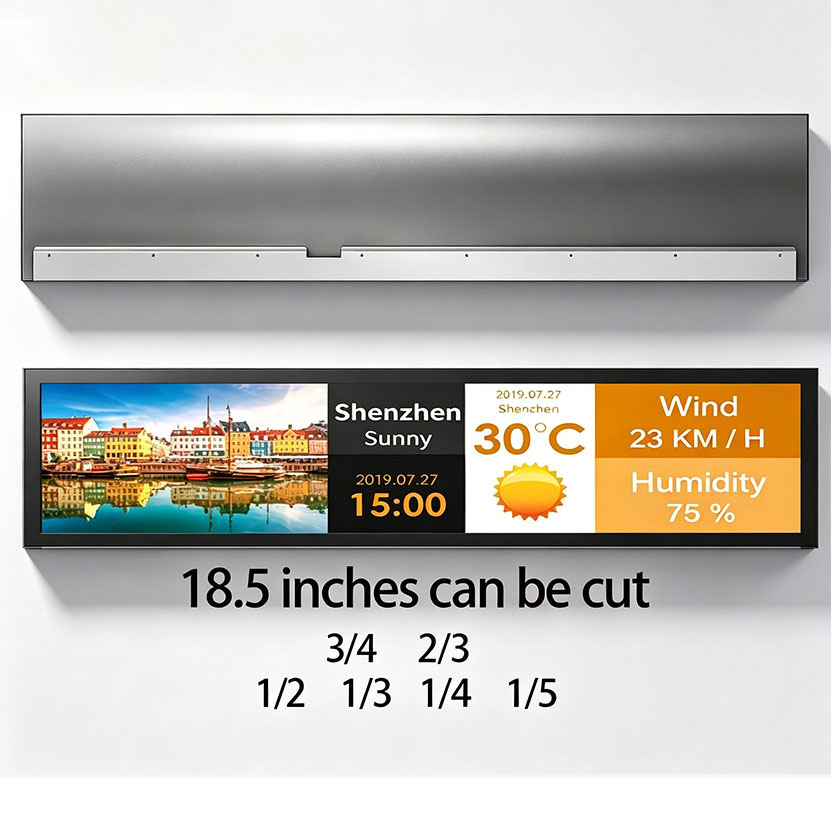 18.5 Inch Cuttable Bar LCD for Custom OEM Projects