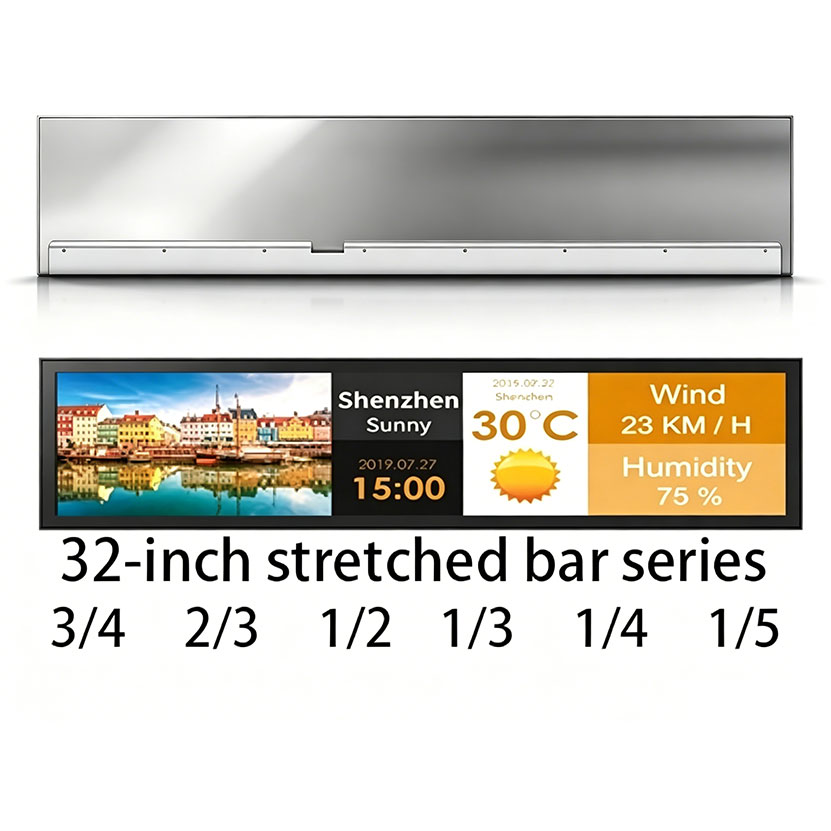 32 Inch Cuttable Strip LCD Panel for OEM Integration Projects |500-1000nits