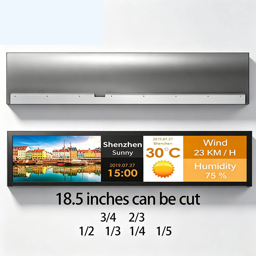 18.5 Inch Cuttable Bar LCD for Custom OEM Projects