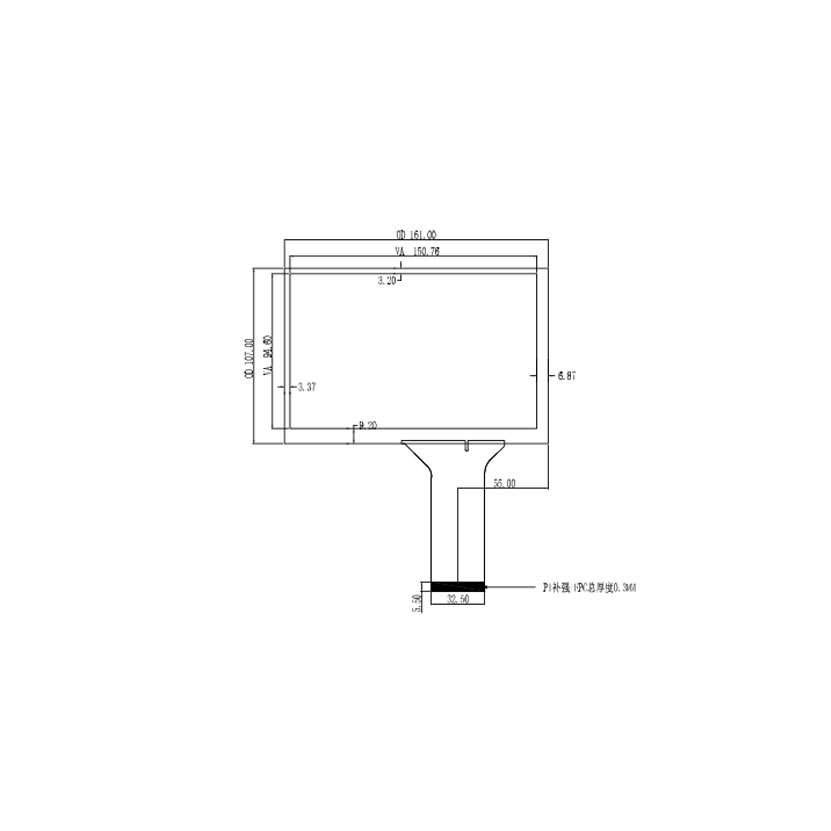 7.1-inch Tempered Glass Touchscreen 16：10 