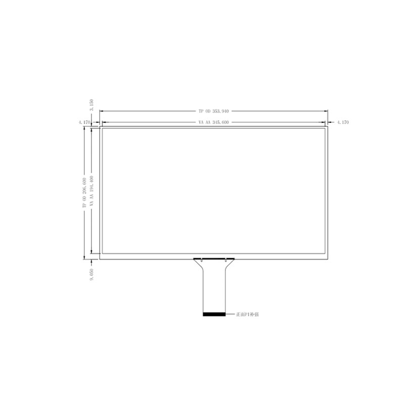 15.6 Inch Tempered Glass Touchscreen 16:9